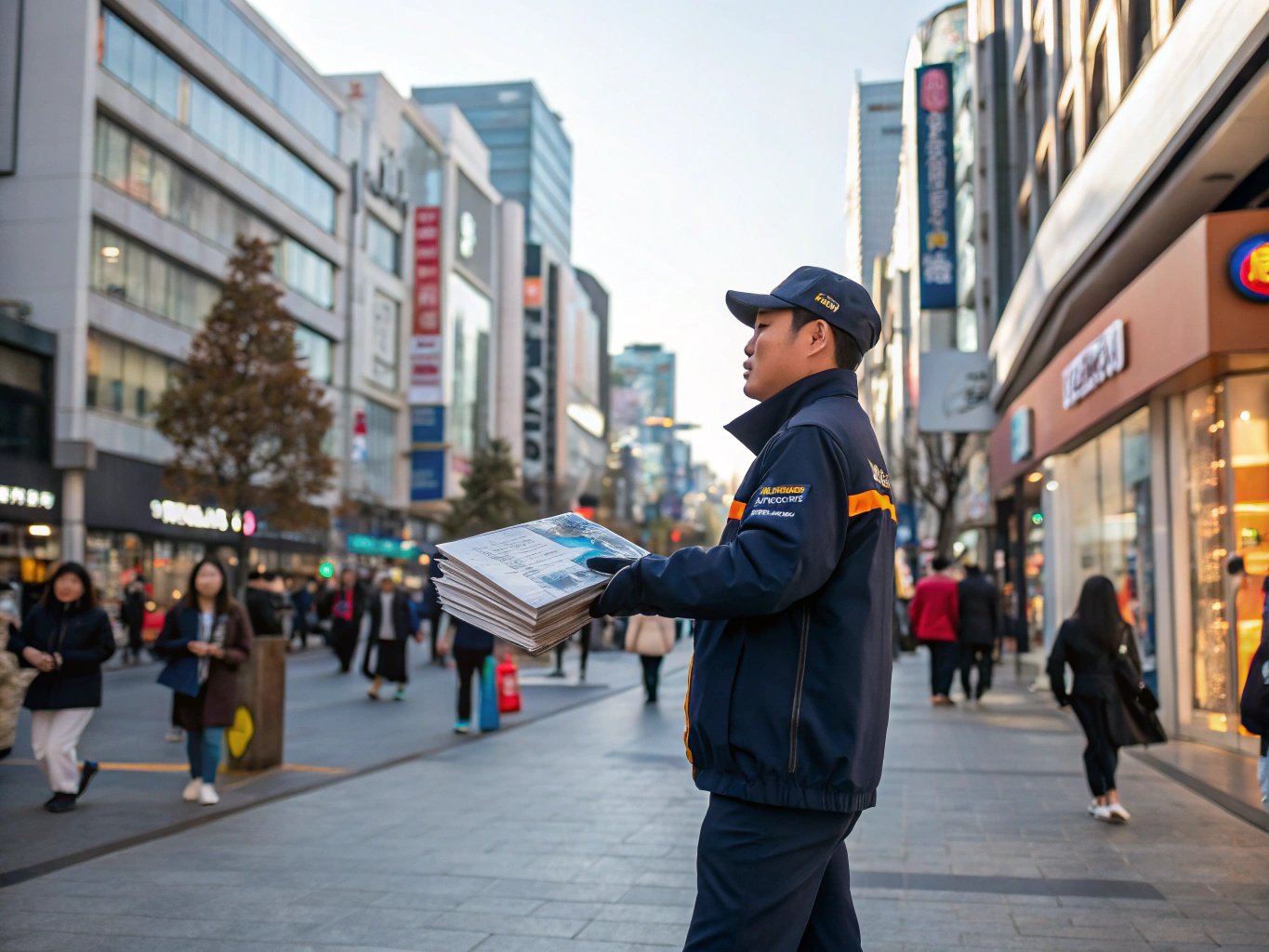 전단지 배포 현장